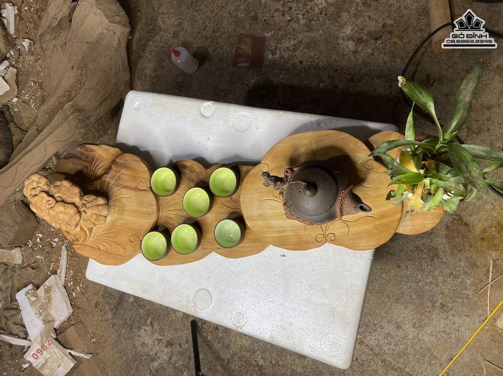 Khay Trà Gỗ Ngọc Am Cao 14 Ngang 83 Sâu 24 (cm) 2