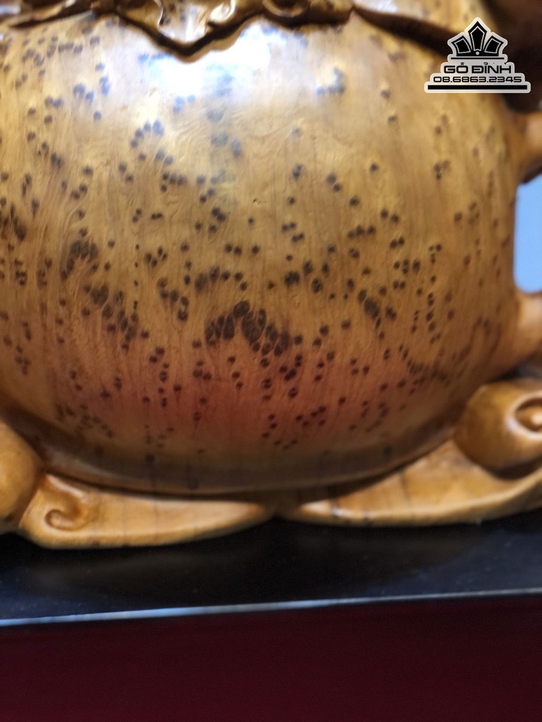 Tượng Phật Di Lặc Gỗ Ngọc Am Cao 52 Ngang 45 Sau 42 Kỷ 14 (cm) 1