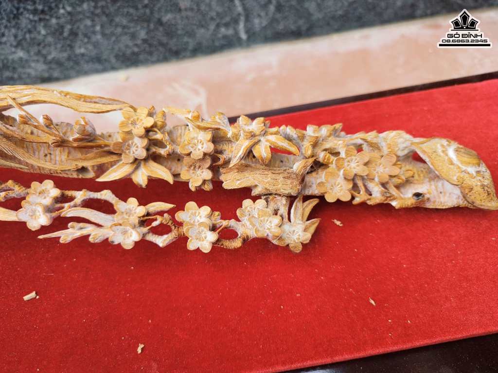 Gậy Như Ý Gỗ Hoàng Đàn Cao 90 Ngang 21 Sâu 12 (cm)