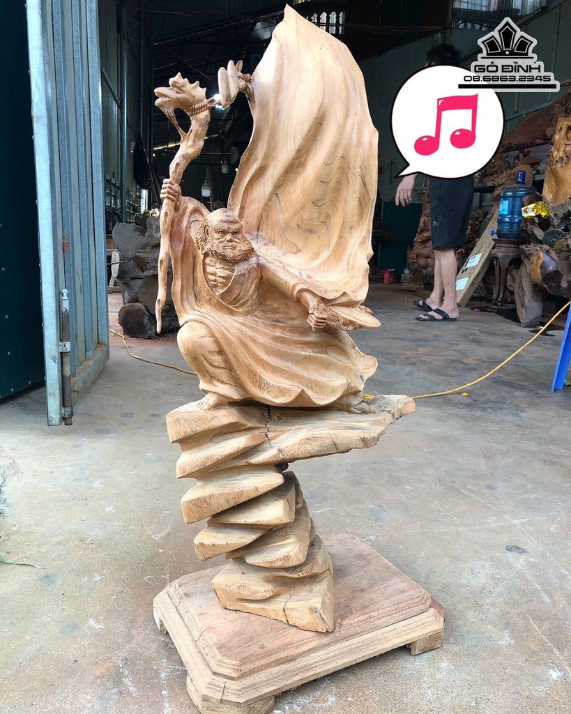 Tượng Đạt Ma Sư Tổ Cao 90 Ngang 35 Sâu 27 Cao Kỷ 6 (cm) 2