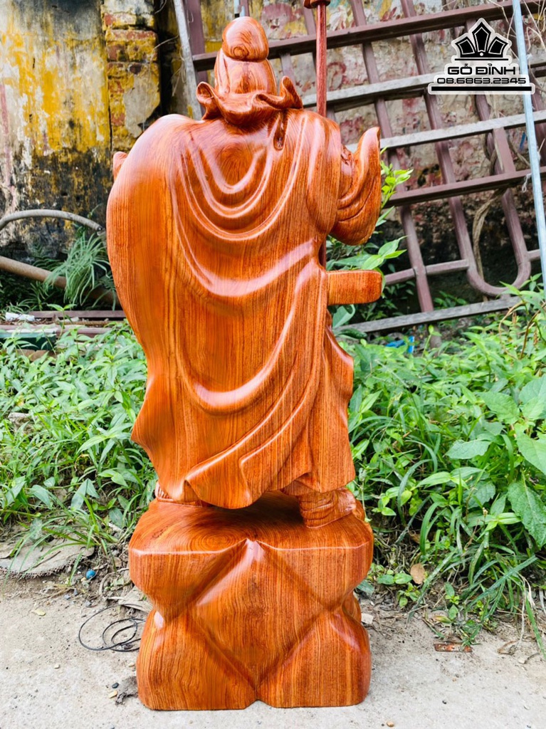 Tượng Quan Công Gỗ Hương Cao 79 Ngang 29 Sâu 19 (cm) 0