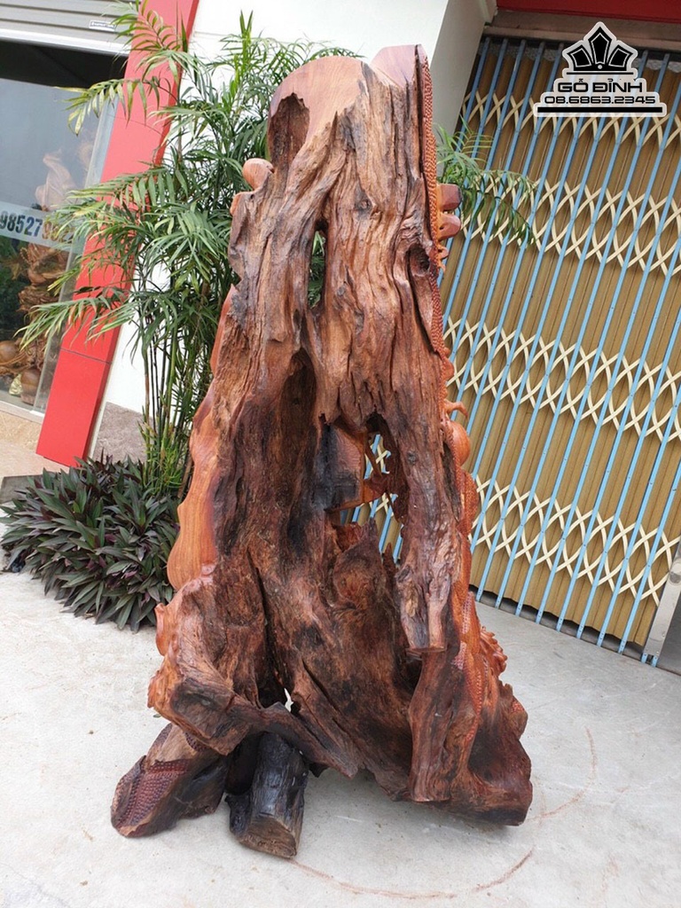 Tượng Đạt Ma Hàng Long Gỗ Hương Việt Cao 185 Ngang 110 Sâu 50 (cm) 3