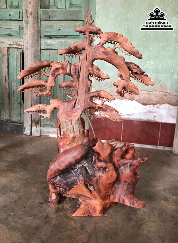 Tượng Lã Vọng Câu Cá Gỗ Hương Việt Cao 81 Ngang 52 Sâu 30 (cm) 3