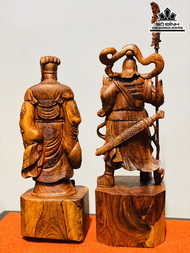 Tượng Quan Công Khổng Minh Gỗ Sưa Cao 30 Ngang 11 Sâu 9.5 (cm) 2