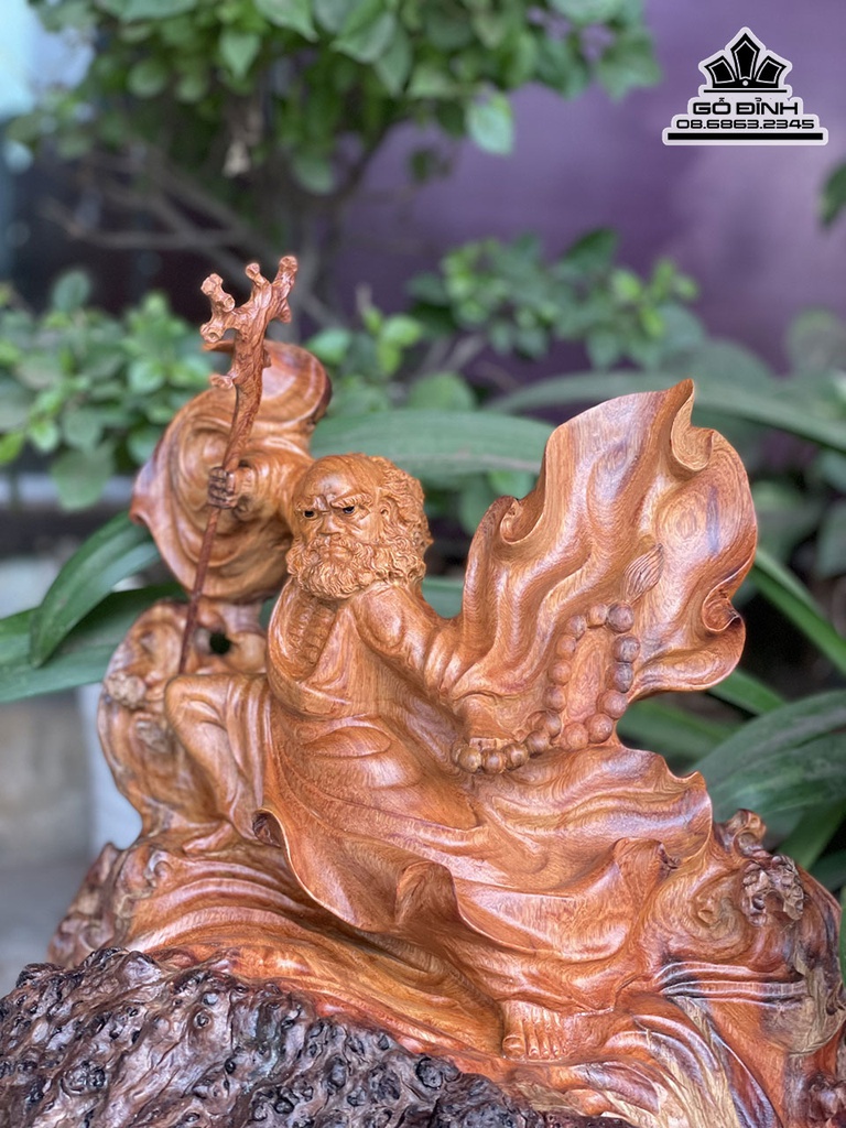 Tượng Gà Trống Gỗ Trắc Cao 121 Ngangg 65 Sâu 38 (cm) 3