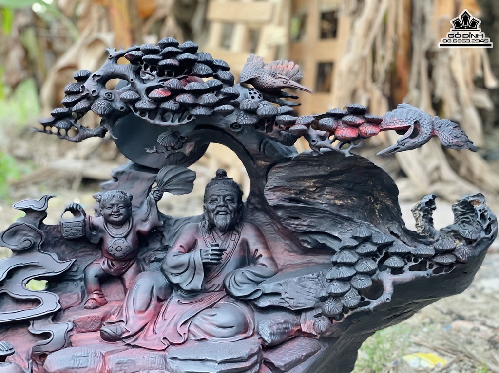 Tượng Lã Ông Gỗ Trắc Cao 46 Ngang 69 Sâu 27 (cm) 1