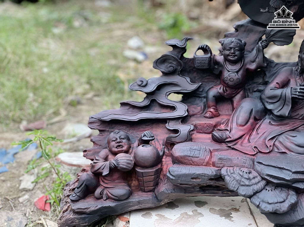 Tượng Lã Ông Gỗ Trắc Cao 46 Ngang 69 Sâu 27 (cm) 2