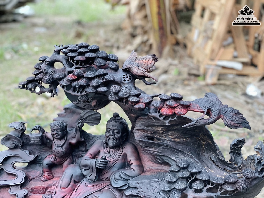 Tượng Lã Ông Gỗ Trắc Cao 46 Ngang 69 Sâu 27 (cm) 3