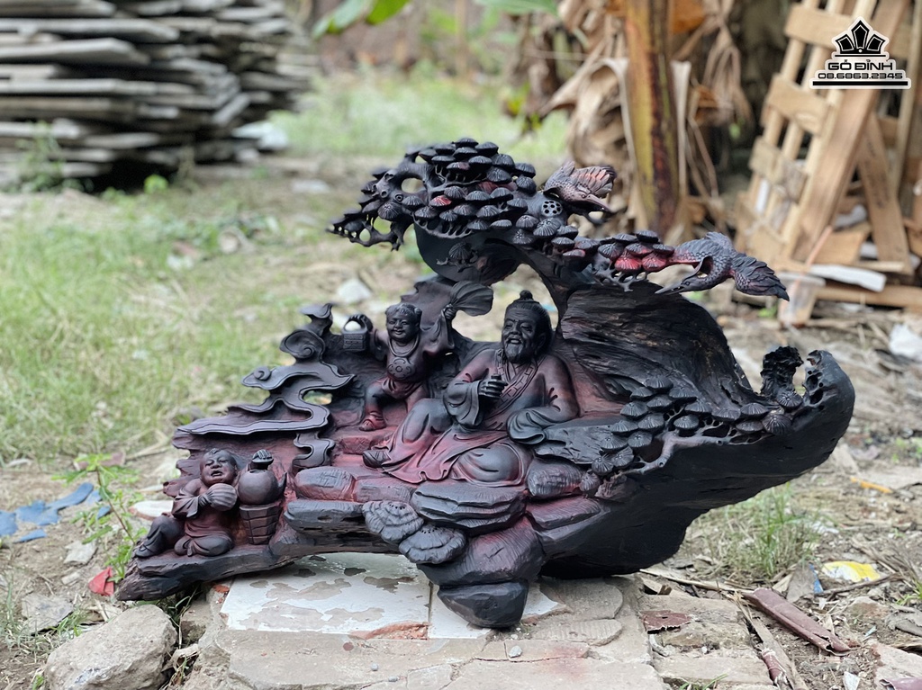 Tượng Lã Ông Gỗ Trắc Cao 46 Ngang 69 Sâu 27 (cm)