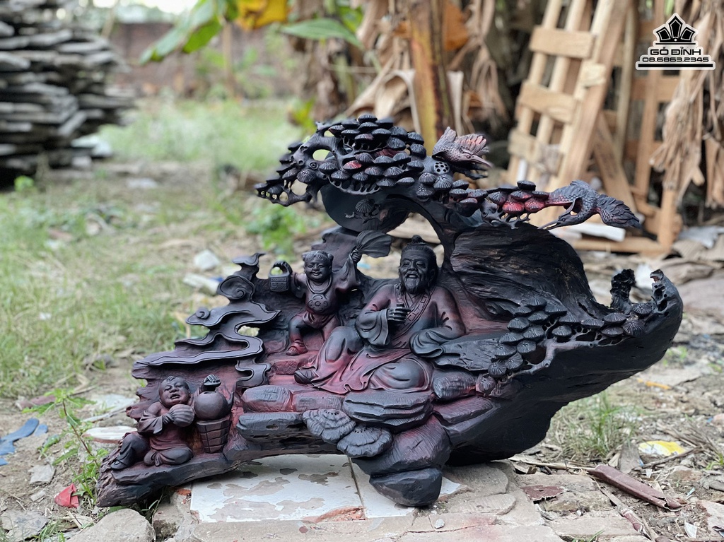 Tượng Lã Ông Gỗ Trắc Cao 46 Ngang 69 Sâu 27 (cm) 6