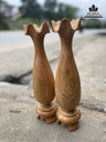 Cặp Lục Bình Gỗ Ngọc Am Cao 35 Đường Kính 9 (cm) 0