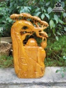 Tượng Phật Di Lặc Gỗ Bách Xanh Cao 50 Ngang 27 Sâu 14 (cm) 0