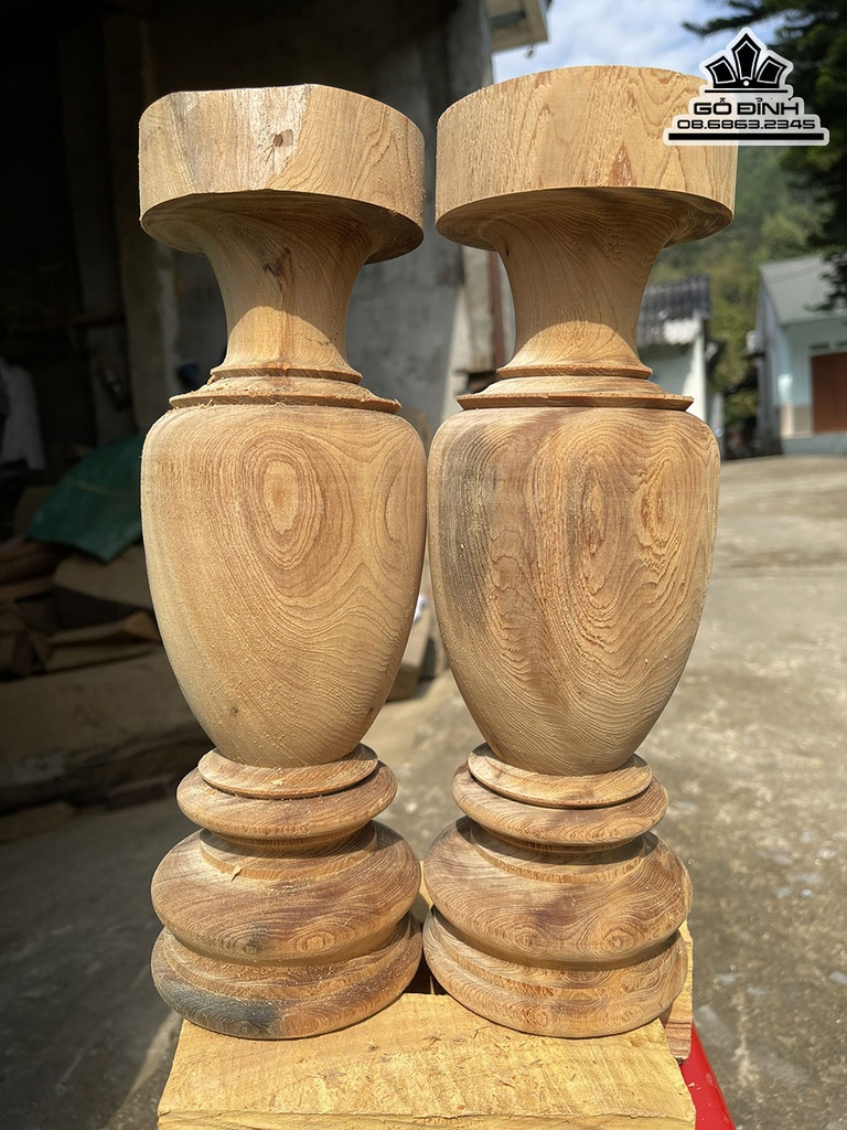 Cặp Lục Bình Gỗ Ngọc Am Cao 31 Đường Kính 11 (cm) 3