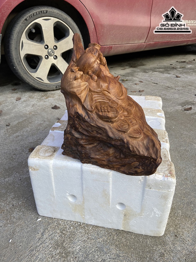 Tượng Phật Di Lặc Gỗ Ngọc Am Cao 38 Ngang 58 Sâu 20 (cm) 0