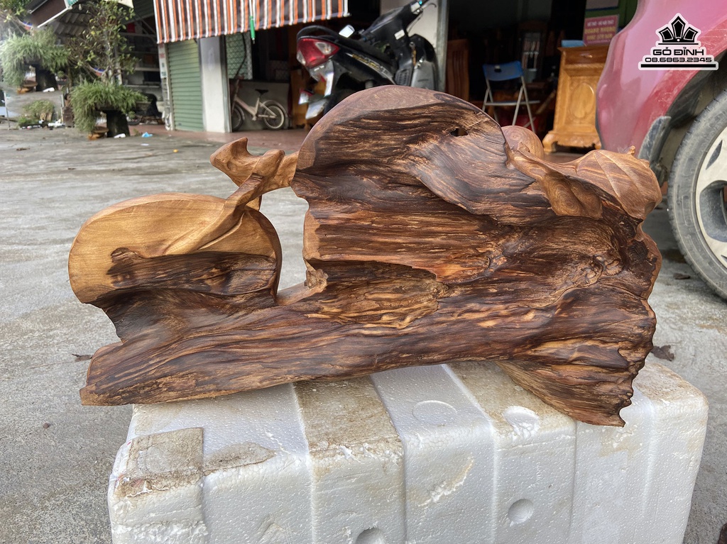 Tượng Phật Di Lặc Gỗ Ngọc Am Cao 38 Ngang 58 Sâu 20 (cm)3