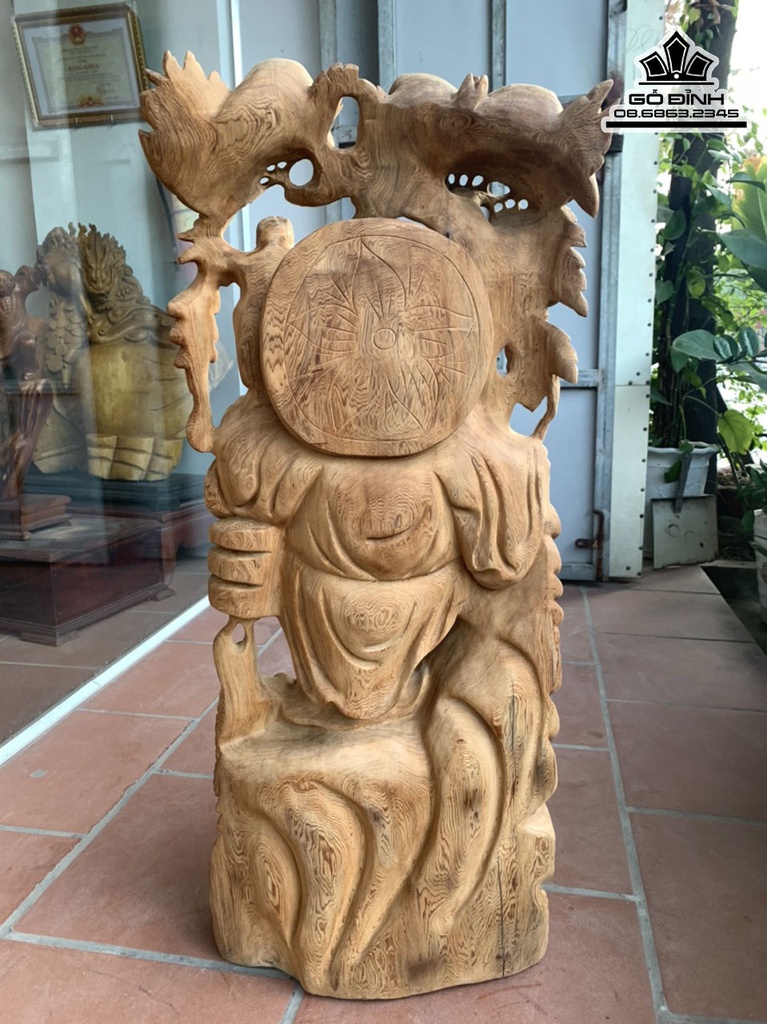 Tượng Phật Di Lặc Tam Phúc Gỗ Ngọc Am Cao 99 Ngang 40 Sâu 24 (cm) 0