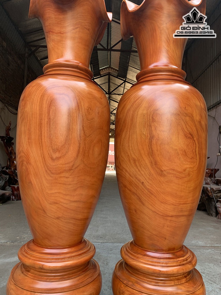 Cặp Lục Bình Gỗ Hương Cao 170 Đường Kính 48 (cm) 0