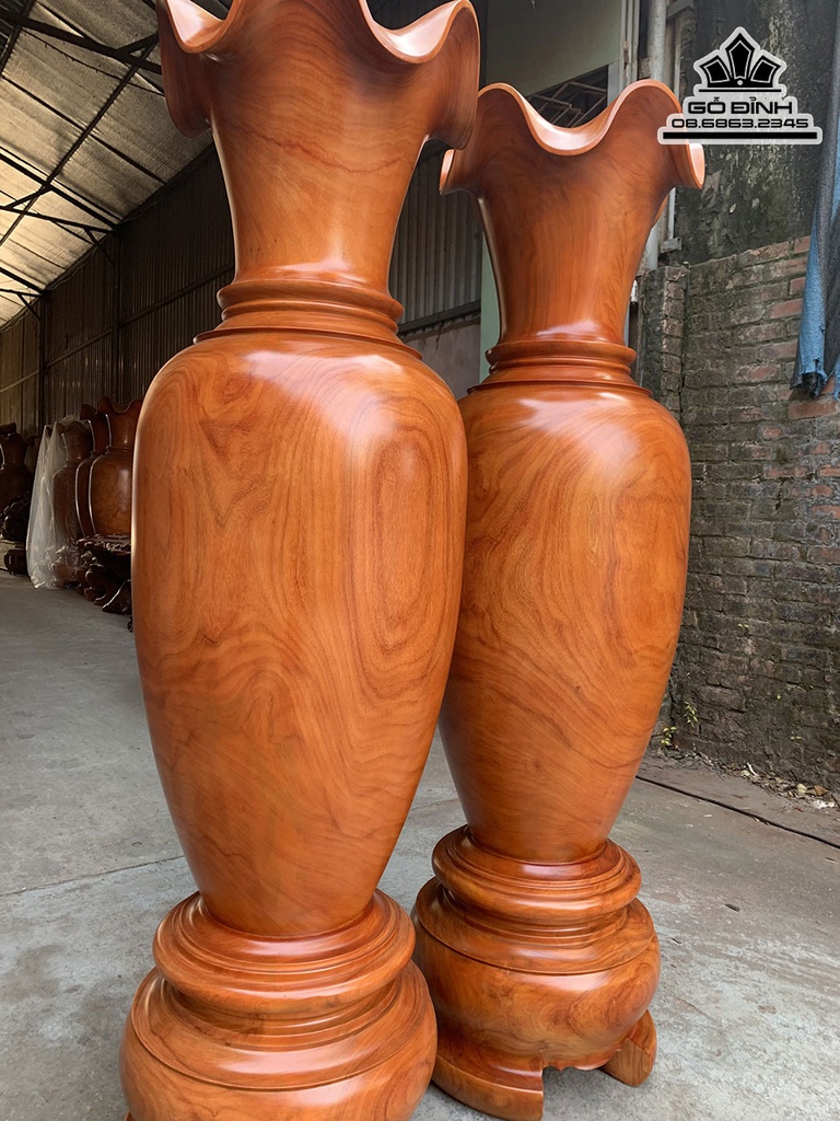 Cặp Lục Bình Gỗ Hương Cao 170 Đường Kính 48 (cm) 2