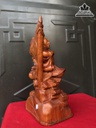Tượng Quan Công Gỗ Hương Cao 30 Ngang 15 Sâu 11 (cm) 2