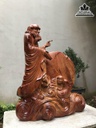 Tượng Huệ Khải Bái Tổ Gỗ Hương Cao 108 Ngang 90 Sâu 25 (cm) 1