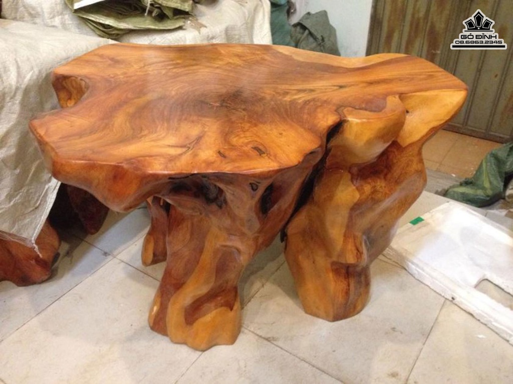 Bàn Trà Gỗ Cà Te Gõ Đỏ Cao 55 Mặt 78-57 (cm)DC162 0