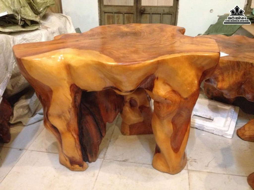 Bàn Trà Gỗ Cà Te Gõ Đỏ Cao 55 Mặt 78-57 (cm)DC162 1
