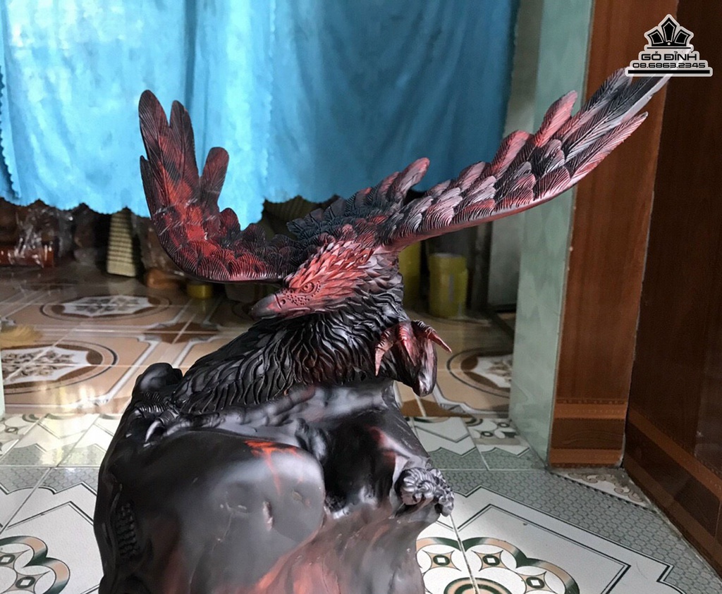 Đại Bàng Gỗ Trắc Cao Cả Kỷ 55 Ngang 35-20 (cm) 0