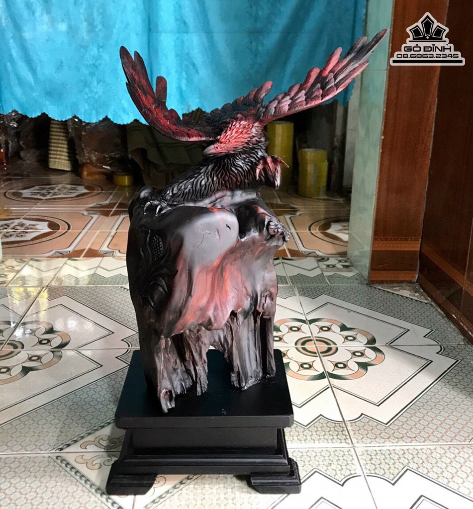 Đại Bàng Gỗ Trắc Cao Cả Kỷ 55 Ngang 35-20 (cm) 2