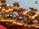 Tượng Ngựa Phong Thủy ( Bát Mã ) Gỗ Hương Cao 48 Ngang 120 Sâu 26 (cm) 2