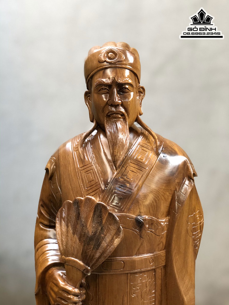 Tượng Gia Cát Lượng (Không Minh) Cao 75 Ngang 22 Sâu 20 (cm) 0