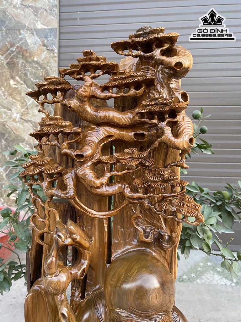 Tương Ông Thọ Gỗ Bách Xanh Cao 74 Ngang 26 Sâu 19 (cm) 1