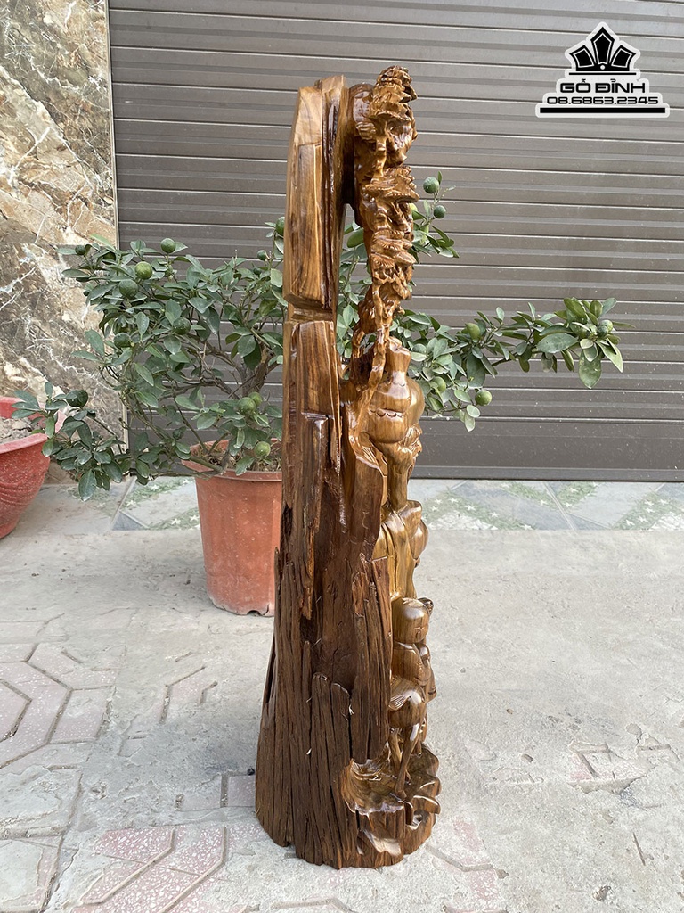Tương Ông Thọ Gỗ Bách Xanh Cao 74 Ngang 26 Sâu 19 (cm) 2