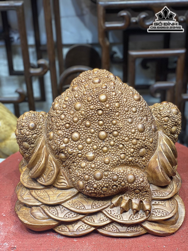 Tương Cóc Thiềm Thừ Gỗ Ngọc Am Cao 35 Ngang 42 Sâu 36 (cm) 3