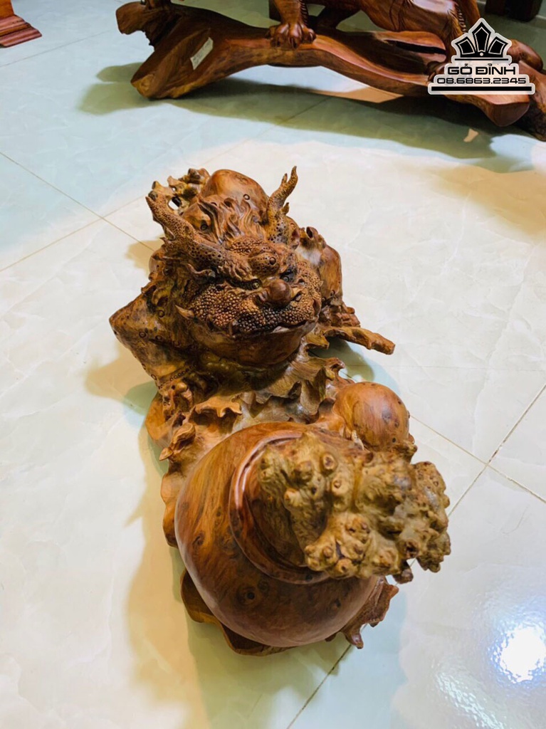 Tương Cóc Chum Tiền Gỗ Nu Huyết Long Cao 18 Ngang 50 Sâu 25 (cm) 3