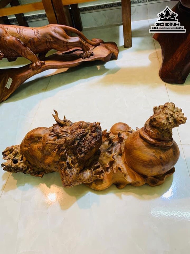 Tương Cóc Chum Tiền Gỗ Nu Huyết Long Cao 18 Ngang 50 Sâu 25 (cm) 4