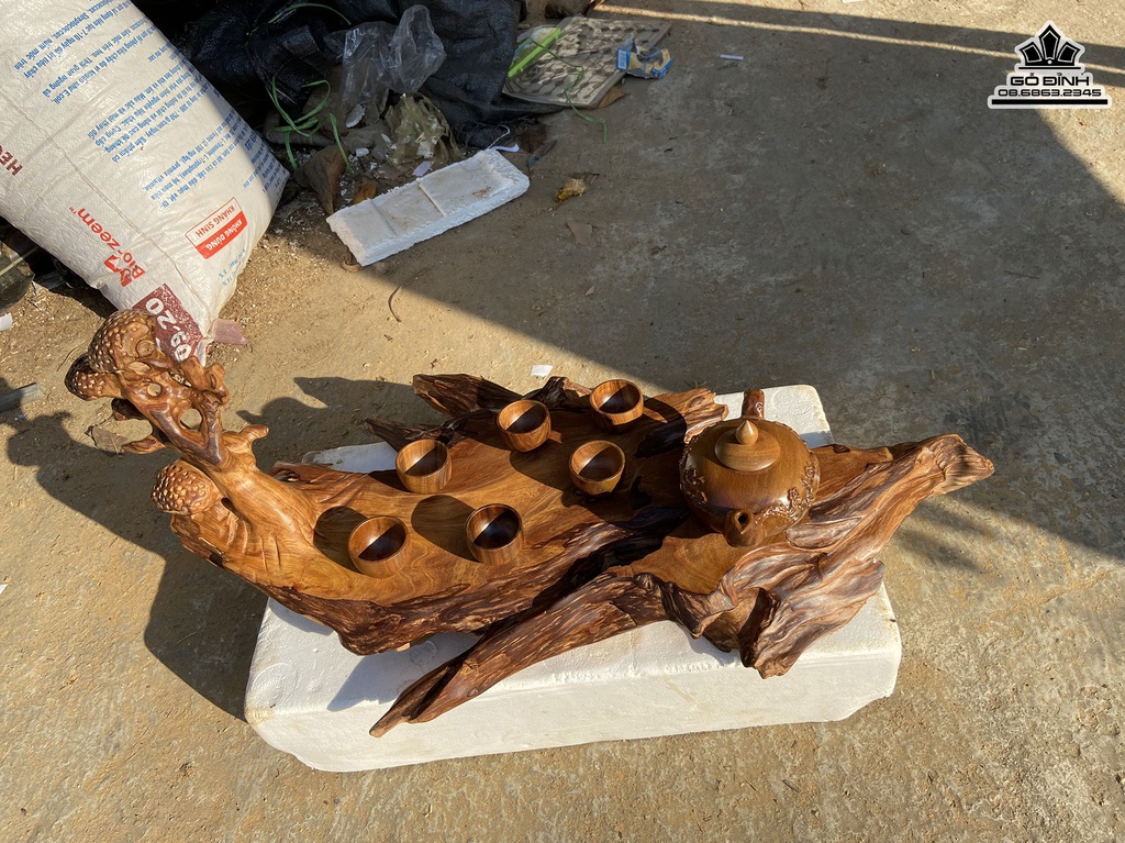 Khay Trà Gỗ Ngọc Am Cao 30 Ngang 70 Rộng 43 (cm) 1