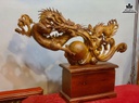 Tượng Nhất Long Vờn Ngọc Gỗ Hương Việt Cao 88 Ngang 66 Sâu 16 (cm) 1