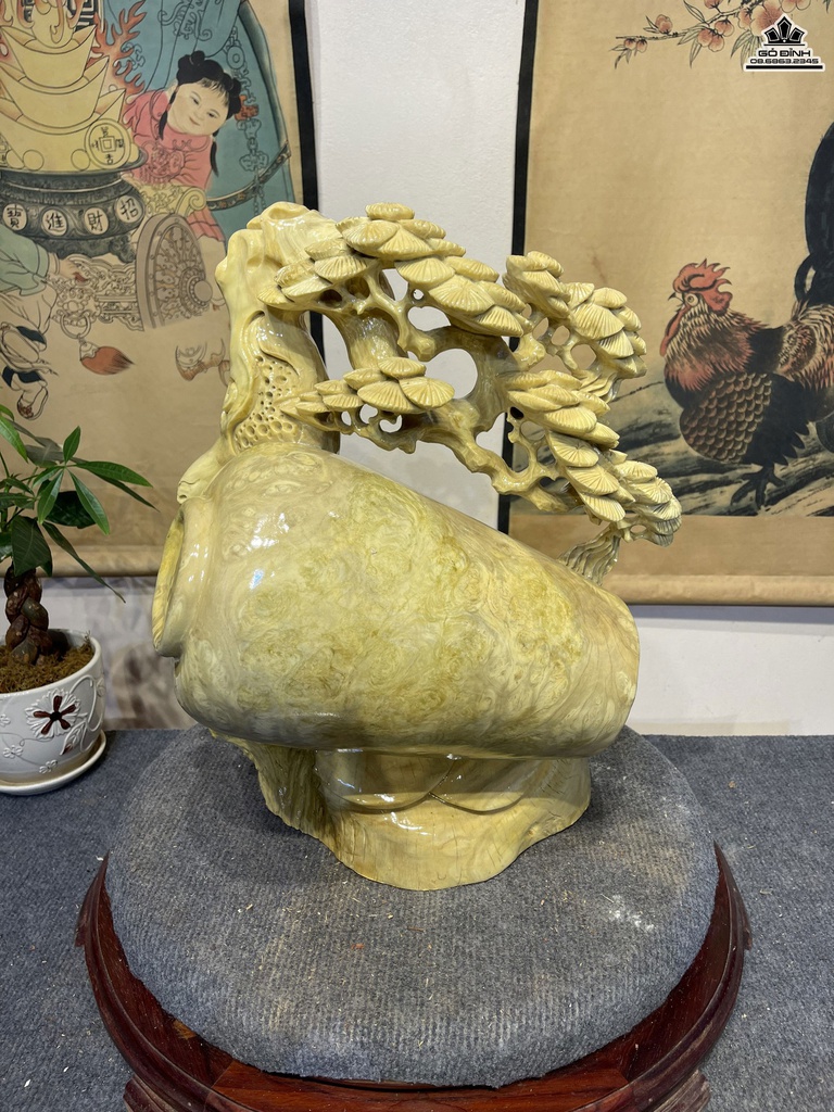 Bình Tùng Gỗ Nu Nghiến Cao 45 Ngang 35 Sâu 18 (cm) 0