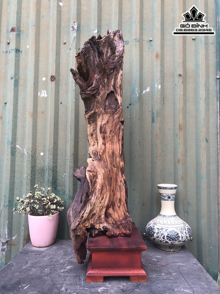 Tượng Đạt Ma Sư Tổ Gỗ Bách Xanh Cao 76 Ngang 31 Sâu 24 (cm) 2