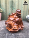 Tượng Phật Di Lặc Ngồi Bao Tiền Gỗ Cẩm Cao 18 Ngang 30 Sâu 16 (cm) 2