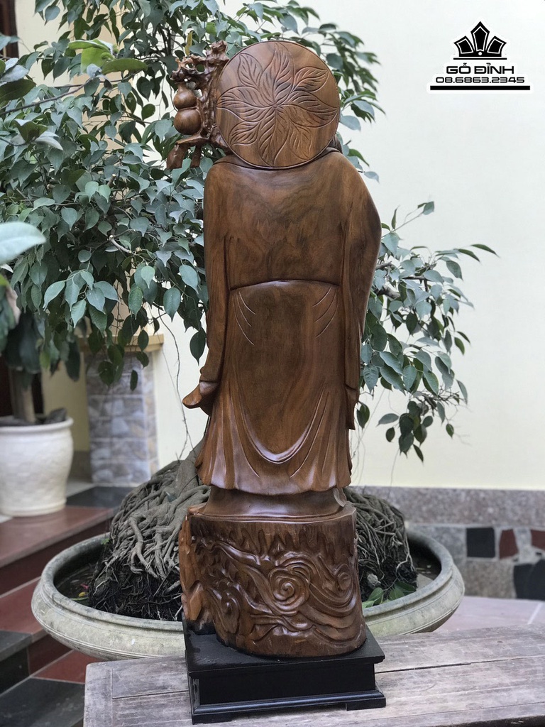 Tương Ông Thọ Gỗ Bách Xanh Cao 120 Ngang 38 Sâu 35 (cm) 5