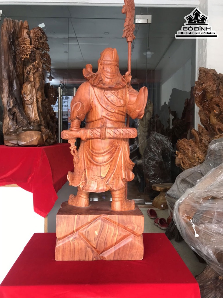 Tương Quan Công Chống Đao Gỗ Hương Cao 80 (cm) 0