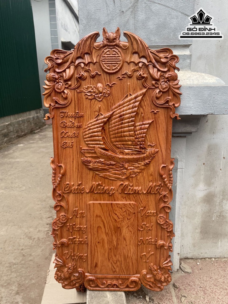 Đốc Lịch Gỗ Hương Cao 77 Ngang 37 Dày 3 (cm) 2