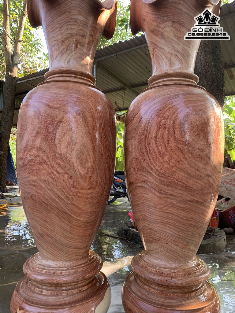 Cặp Lục Bình Gỗ Hương Số 18 Cao 160 Đường Kính 45.5 (cm) 0
