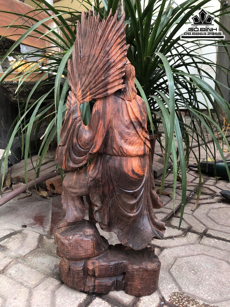 Tượng Tế Công Gỗ Trắc Cao 47 Ngang 21 Sâu 10 (cm) 3