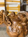 Tượng Phật Di Lặc Ngồi Bao Tiền Gỗ Xá Xị (Gù Hương) Cao 25 Ngang 38 Sâu 23 (cm) 0