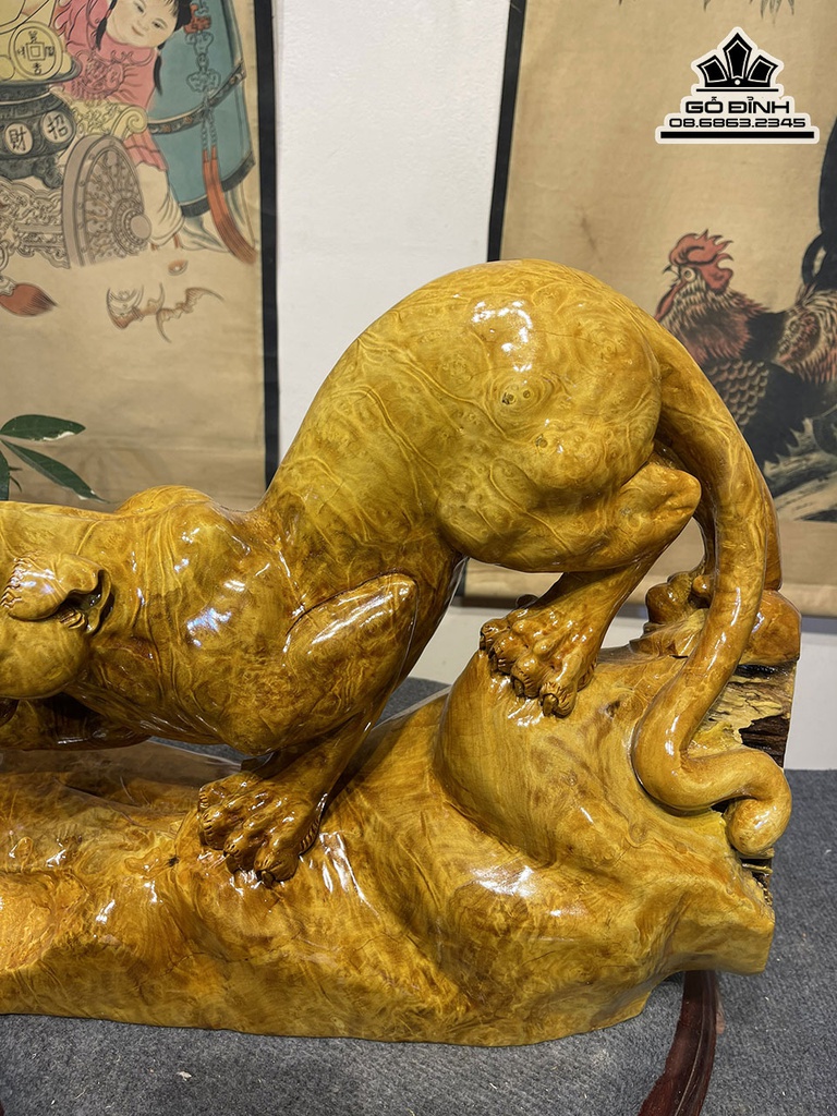 Tượng Báo Gỗ Nu Kháo Cao 40 Ngang 56 Sâu 12 (cm)4