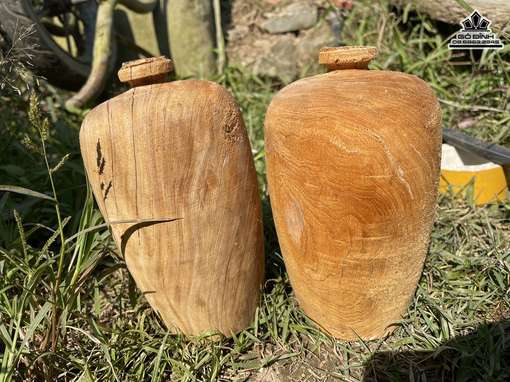 Cặp Bình Phú Quý Gỗ Ngọc Am Cao 20 Đường Kính 11.5 (cm)1