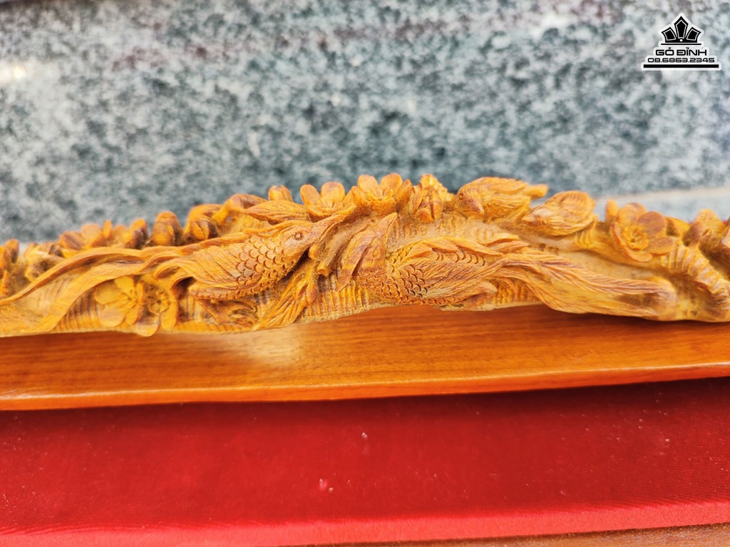 Gậy Như Ý Gỗ Hoàng Đàn Cao 26 Ngang 4 Sâu 3.5 (cm) 1