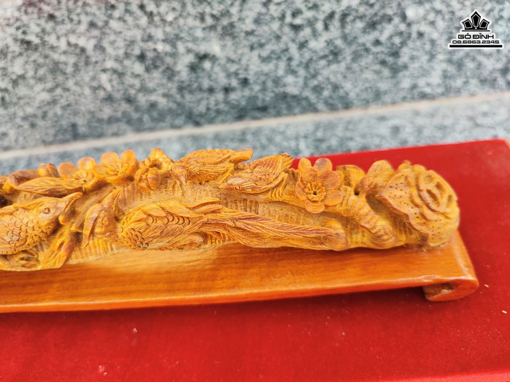 Gậy Như Ý Gỗ Hoàng Đàn Cao 26 Ngang 4 Sâu 3.5 (cm)2